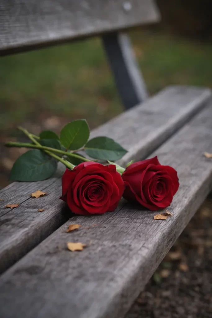 bankta iki gül resmi