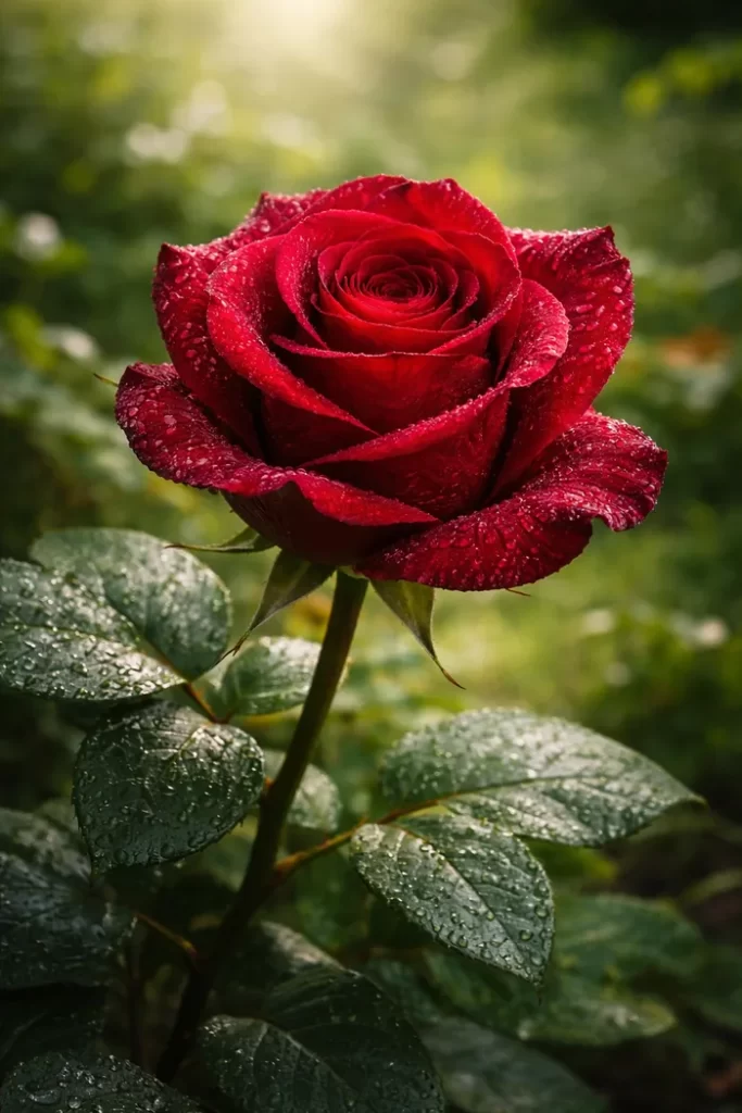 bahçede gül fotoğrafı