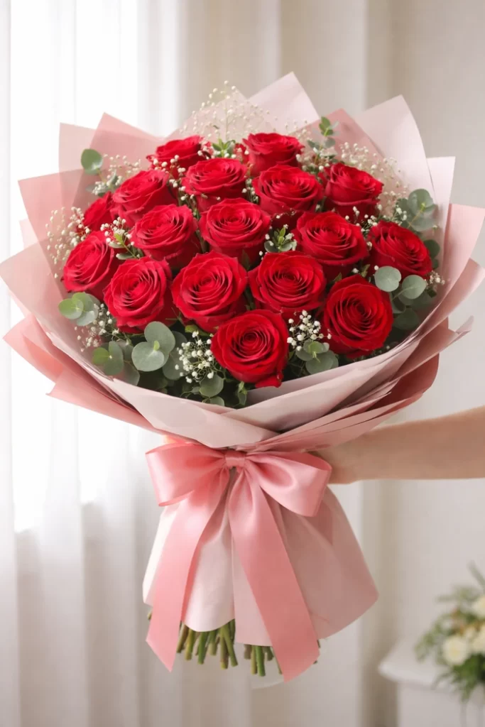 hediye çiçek buketi fotoğrafı