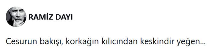 ramiz dayı yeğen sözü