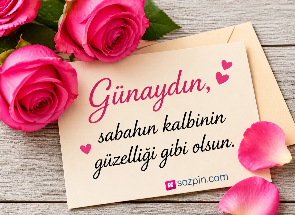 gül görselli sabah mesajı