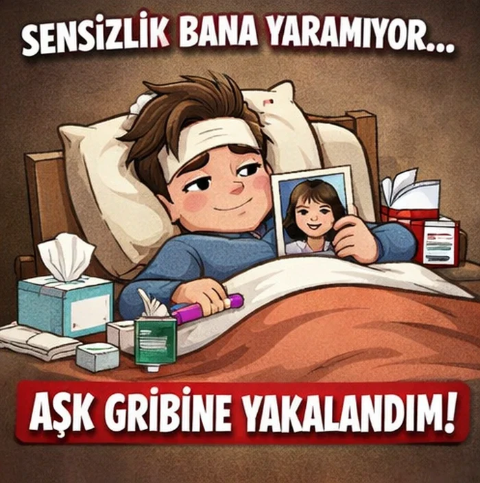 sevgiliye komik aşk resmi