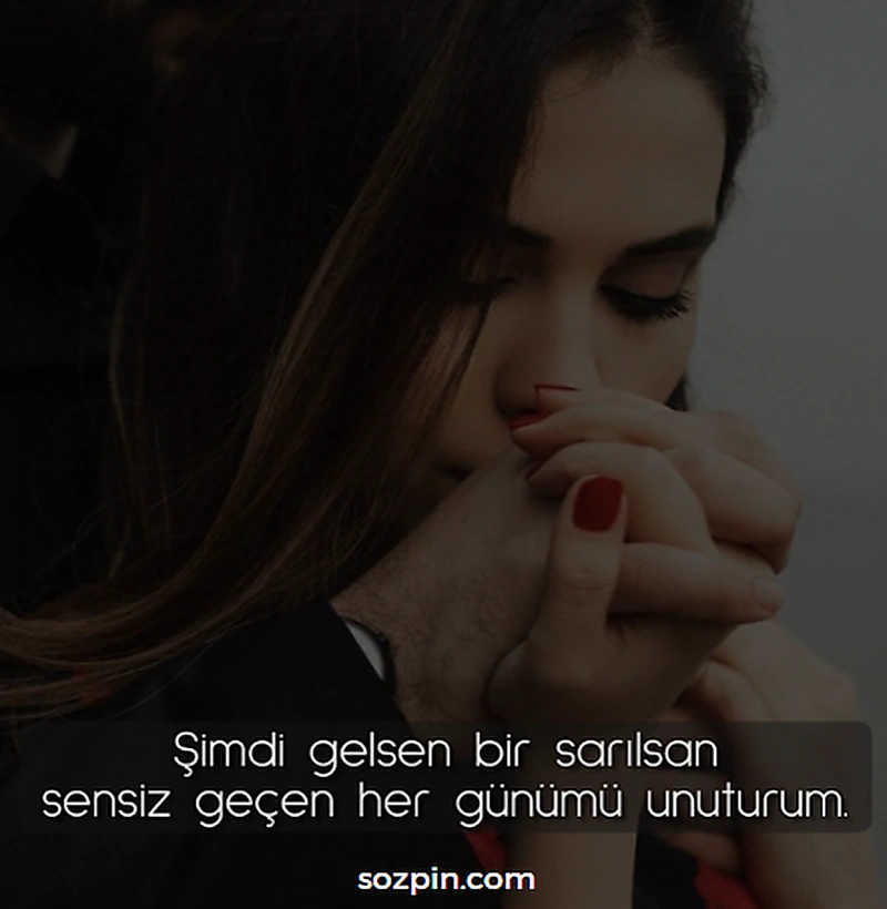 sarılmak ile ilgili resimli aşk sözü