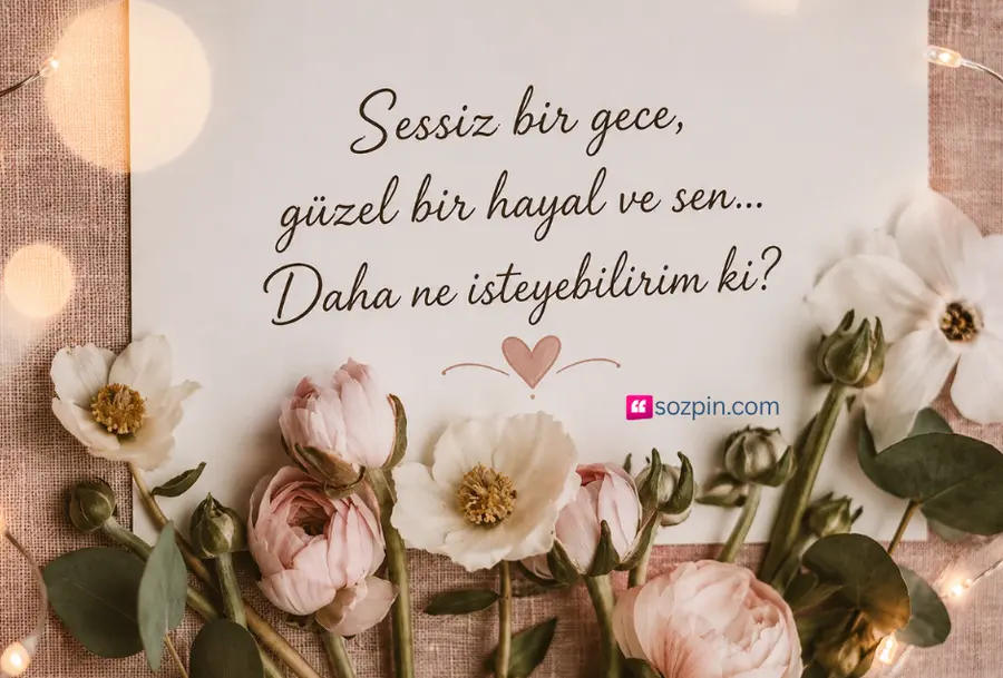 aşk dolu iyi geceler mesajı