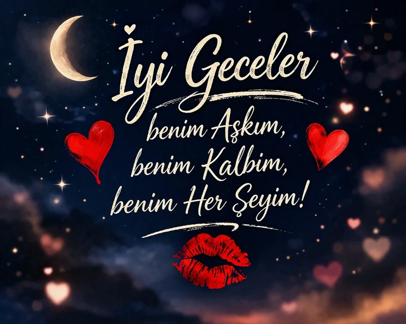 erkeksevgiliye iyi geceler mesajı