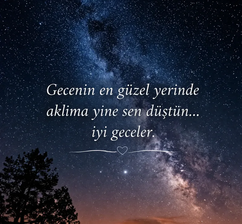 etkileyici iyi geceler mesajı