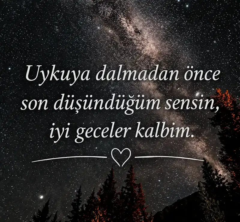 sevgiliye iyi geceler mesajı kısa