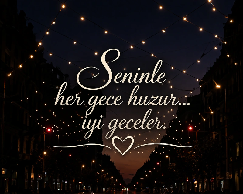 sevgiliye resimli iyi geceler mesajı