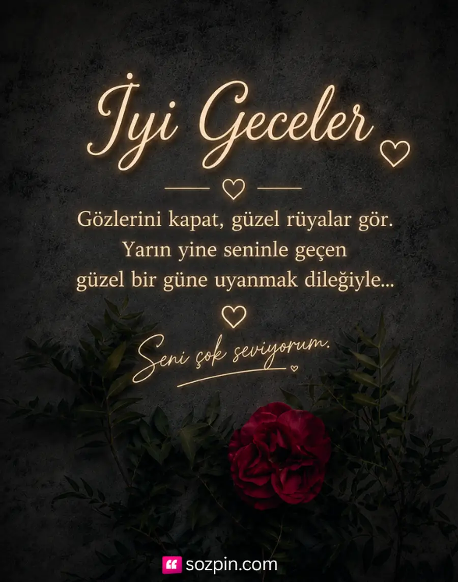 sevgiliye uyku öncesi mesaj