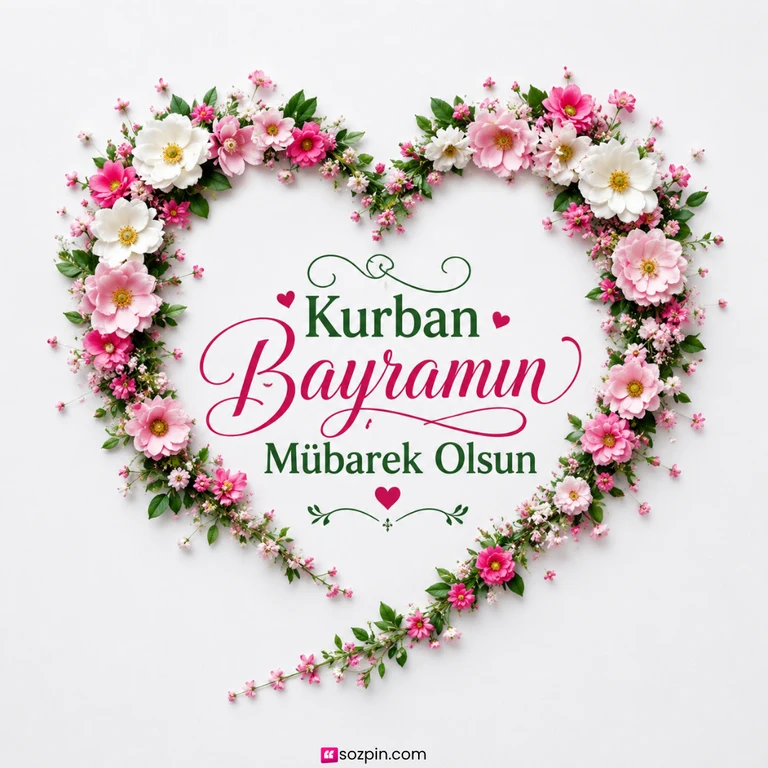 çiçekli kurban bayramı sözü