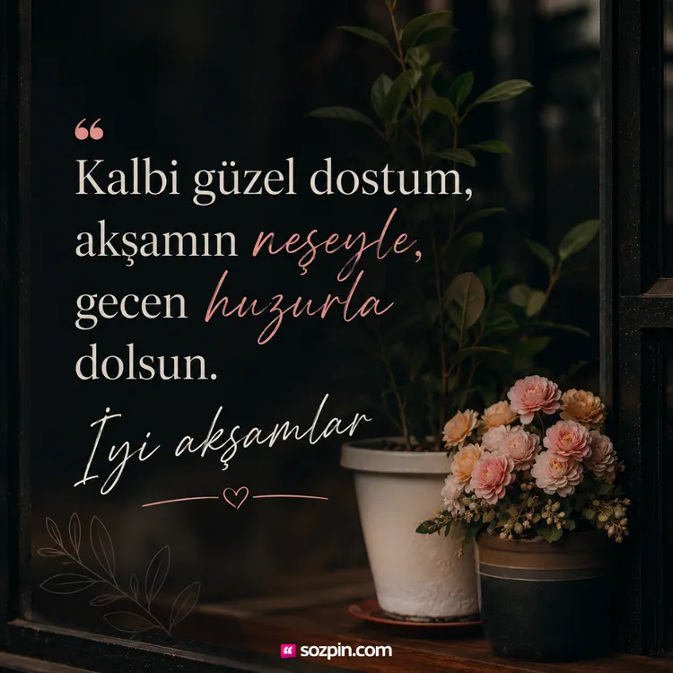 dosta iyi akşamlar mesajı