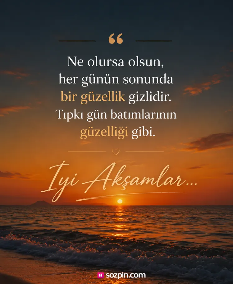 gün batımı görseli iyi akşamlar