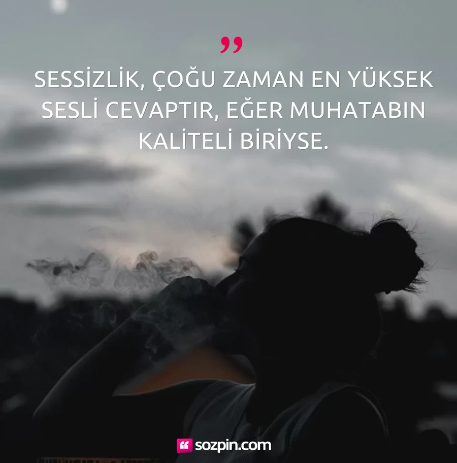 sessizlik üzerine kaliteli insan sözü
